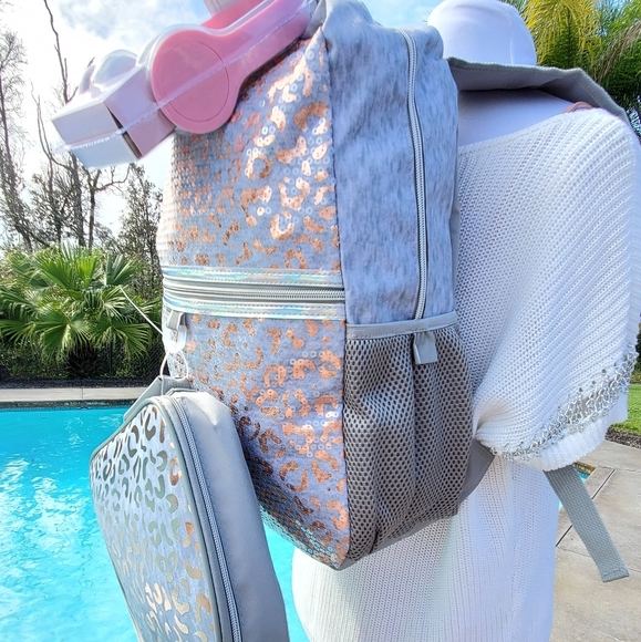 NWT L2D 5PC BACKPACK SET Glitter Sequin - Picture 12 of 17